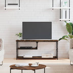 Meuble de TV Style Industriel Effet Chêne et Acier - 103 cm-Mon Meuble TV-Chêne fumé-10