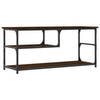 Meuble de TV Style Industriel Effet Chêne et Acier - 103 cm-Mon Meuble TV-Chêne marron-1