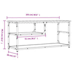 Meuble de TV Style Industriel Effet Chêne et Acier - 103 cm-Mon Meuble TV-Chêne marron-9