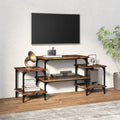 Meuble Salon TV avec Rangement Effet Chêne Fumé - 197 cm-Mon Meuble TV-Chêne fumé-117 cm-12