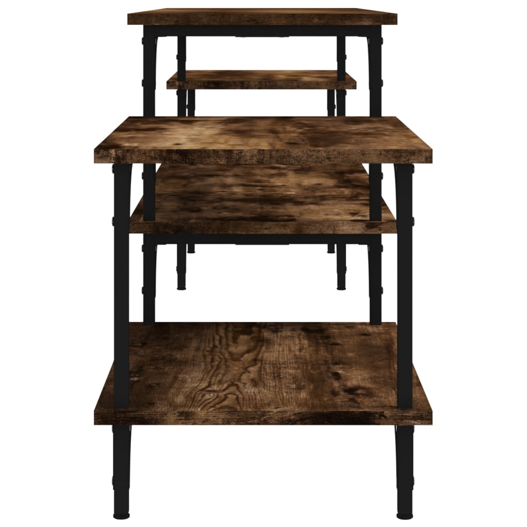 Meuble Salon TV avec Rangement Effet Chêne Fumé - 197 cm-Mon Meuble TV-Chêne fumé-197 cm-6