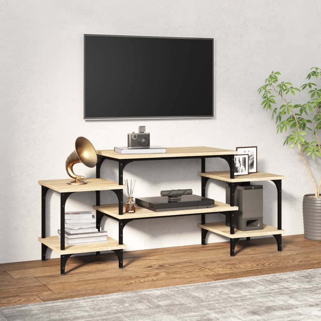 Meuble Salon TV avec Rangement Effet Chêne Fumé - 197 cm-Mon Meuble TV-Chêne sonoma-117 cm-15