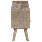 Meuble Télé Bois Gris en Manguier Massif - 130 cm-Mon Meuble TV-3