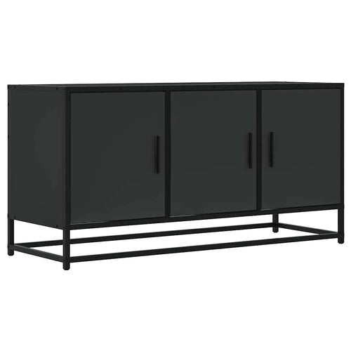 Meuble Télé Industriel Finition Bois Noir - 100 cm-Mon Meuble TV-Chêne sonoma-1-2