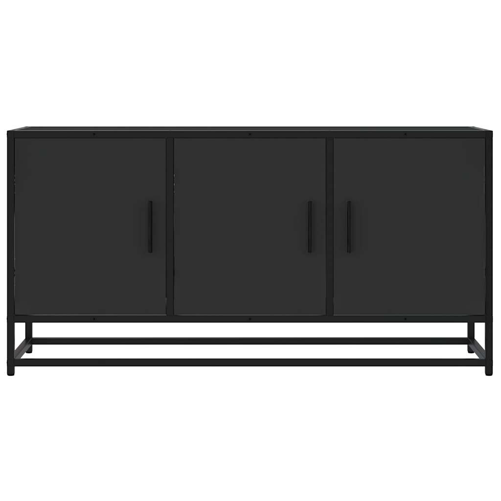 Meuble Télé Industriel Finition Bois Noir - 100 cm-Mon Meuble TV-Chêne sonoma-1-4