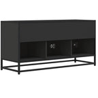 Meuble Télé Industriel Finition Bois Noir - 100 cm-Mon Meuble TV-Chêne sonoma-1-6
