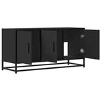 Meuble Télé Industriel Finition Bois Noir - 100 cm-Mon Meuble TV-Chêne sonoma-1-7