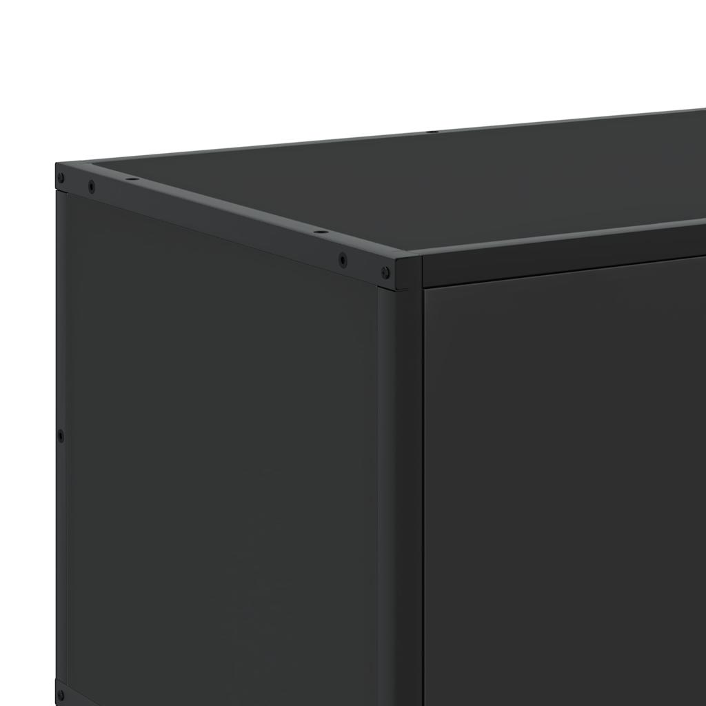 Meuble Télé Industriel Finition Bois Noir - 100 cm-Mon Meuble TV-Chêne sonoma-1-8