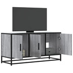 Meuble Télé Industriel Finition Bois Noir - 100 cm-Mon Meuble TV-Sonoma gris-1-13