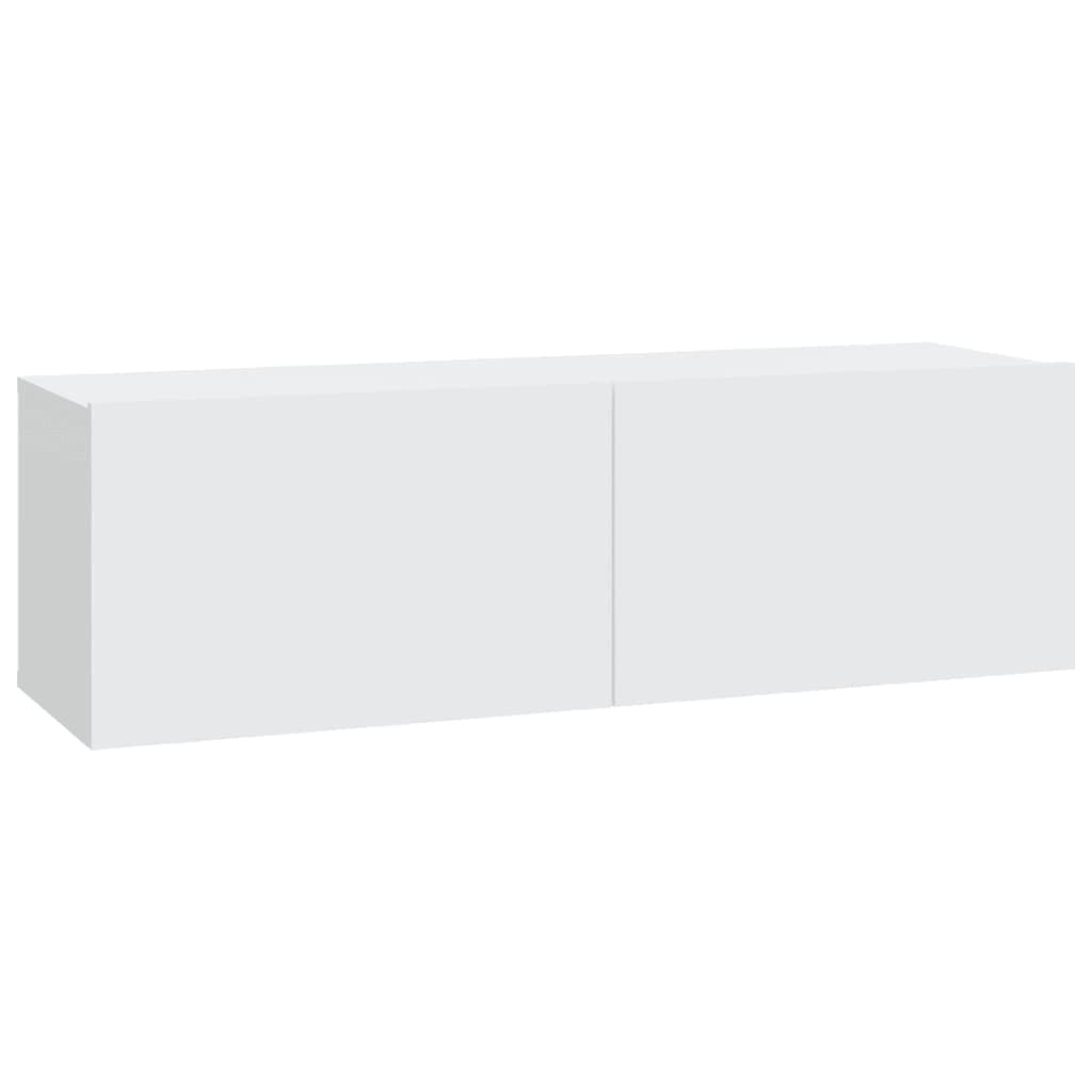 Meuble TV 160 cm Blanc Suspendu - 5 Pièces-Mon Meuble TV-7