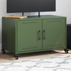 Meuble TV à Pieds en Acier Anthracite - 68 cm-Mon Meuble TV-Vert-1-17