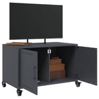 Meuble TV à Pieds en Acier Anthracite - 68 cm-Mon Meuble TV-Vert-1-4