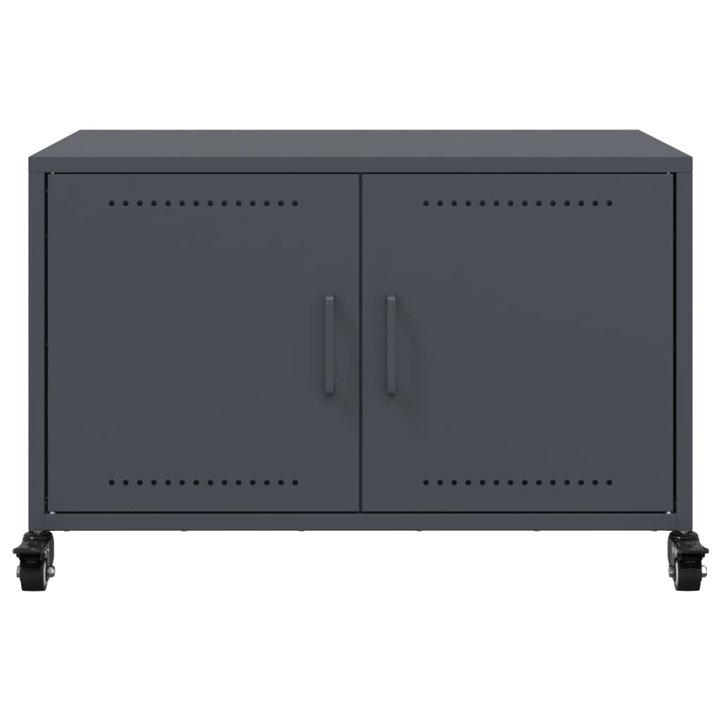Meuble TV à Pieds en Acier Anthracite - 68 cm-Mon Meuble TV-Vert-1-6