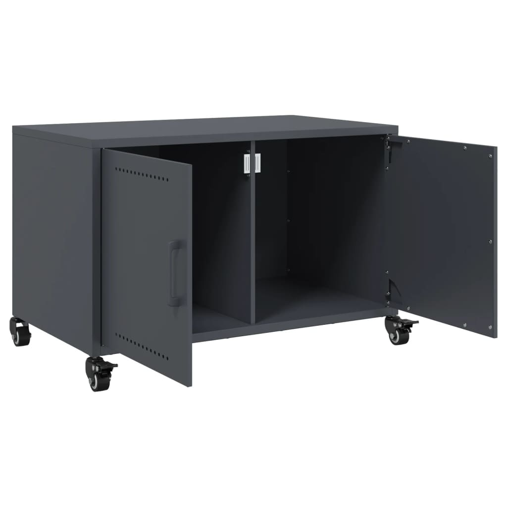 Meuble TV à Pieds en Acier Anthracite - 68 cm-Mon Meuble TV-Vert-1-9