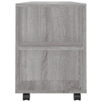 Meuble TV à Roulettes Effet Bois Gris - 102 cm-Mon Meuble TV-Chêne fumé-1-7