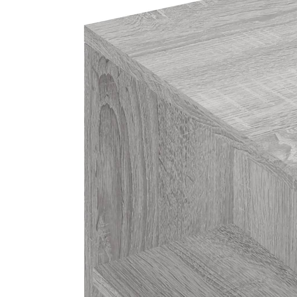 Meuble TV à Roulettes Effet Bois Gris - 102 cm-Mon Meuble TV-Chêne fumé-1-9