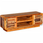 Meuble TV Ancien en Bois de Récupération Massif - 120 cm-Mon Meuble TV-3