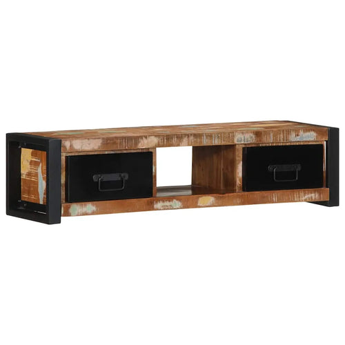 Meuble TV Ancien Vintage en Bois de Récupération - 100 cm-Mon Meuble TV-1