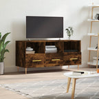 Meuble TV avec 3 Tiroirs Effet Sonoma Gris - 102 cm-Mon Meuble TV-Chêne fumé-1-15