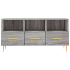 Meuble TV avec 3 Tiroirs Effet Sonoma Gris - 102 cm-Mon Meuble TV-Chêne fumé-1-5