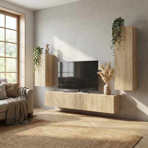 meuble-tv-avec-colonne-de-rangement-effet-chene-4-pieces-decor