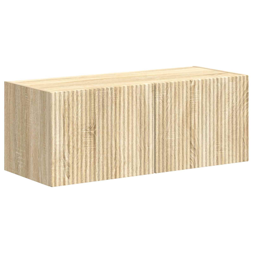 Meuble TV avec Colonne de Rangement Effet Chêne - 4 Pièces-Mon Meuble TV-Chêne sonoma-5