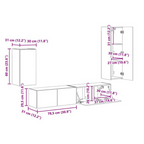 Meuble TV avec Colonne de Rangement Effet Chêne - 4 Pièces-Mon Meuble TV-Chêne sonoma-8