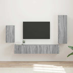 Meuble TV avec Colonne de Rangement Effet Chêne - 4 Pièces-Mon Meuble TV-Sonoma gris-19