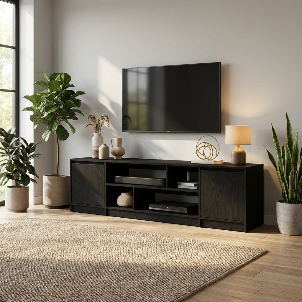 meuble-tv-avec-led-integre-couleur-chene-noir-188-5-cm-decor