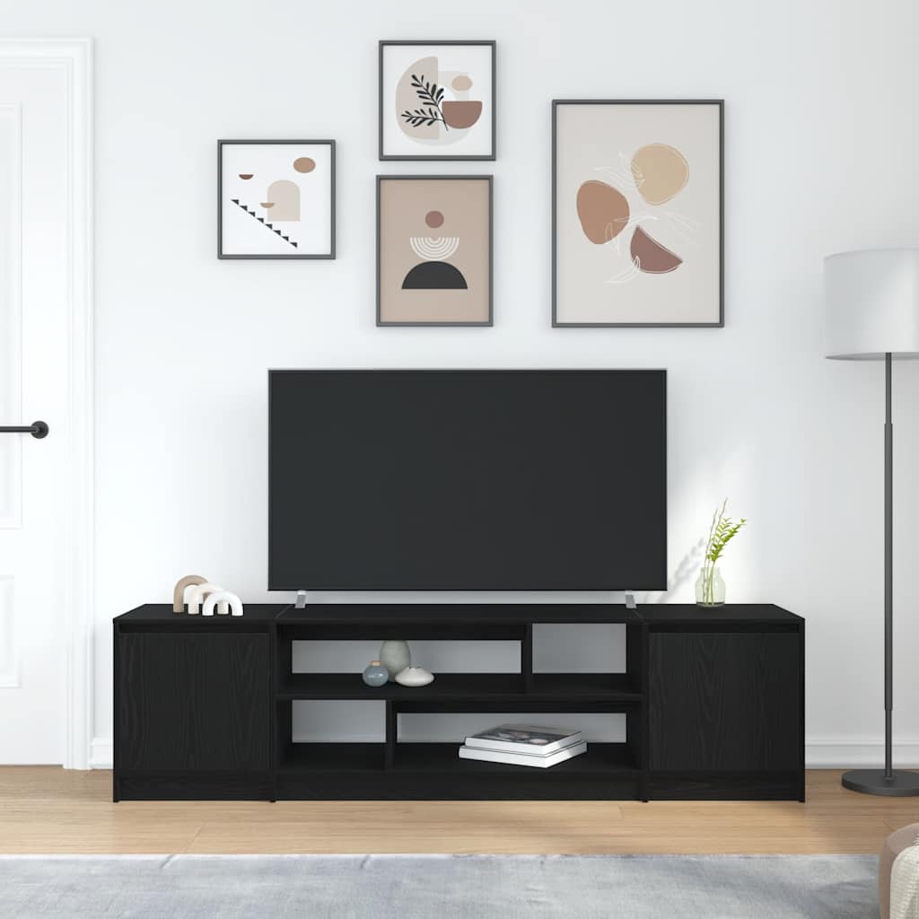 Meuble TV avec LED Intégré Couleur Chêne Noir - 188,5 cm-Mon Meuble TV-Chêne noir-100 cm-3