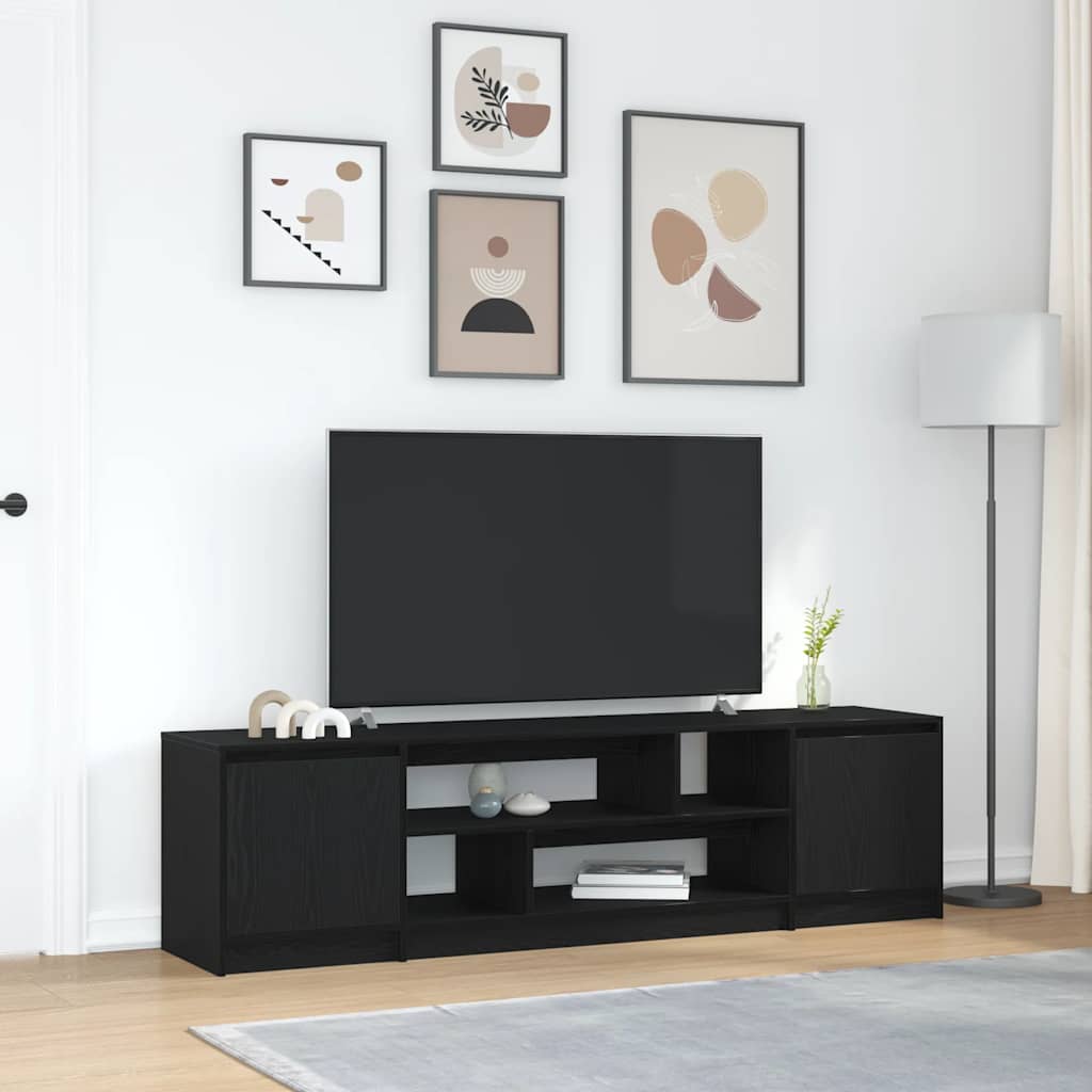 Meuble TV avec LED Intégré Couleur Chêne Noir - 188,5 cm-Mon Meuble TV-Chêne noir-188.5 cm-2