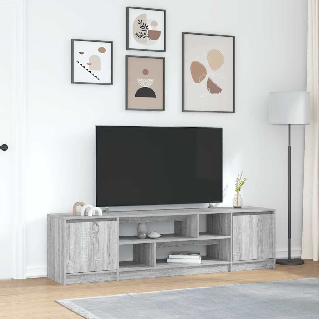 Meuble TV avec LED Intégré Couleur Chêne Noir - 188,5 cm-Mon Meuble TV-Sonoma gris-188.5 cm-14