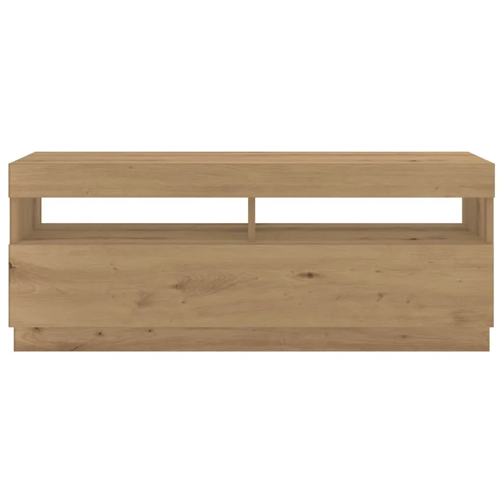Meuble TV avec Lumière LED Effet Chêne - 300 cm-Mon Meuble TV-Chêne artisanal-7
