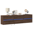 Meuble TV avec Lumière LED Effet Chêne Fumé - 41 cm-Mon Meuble TV-Chêne marron-180 cm-1-13