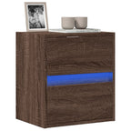 Meuble TV avec Lumière LED Effet Chêne Fumé - 41 cm-Mon Meuble TV-Chêne marron-41 cm-1-32