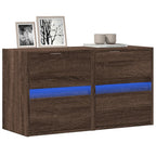 Meuble TV avec Lumière LED Effet Chêne Fumé - 41 cm-Mon Meuble TV-Chêne marron-41 cm-2-49