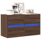 Meuble TV avec Lumière LED Effet Chêne Fumé - 41 cm-Mon Meuble TV-Chêne marron-80 cm-1-37