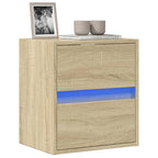 Meuble TV avec Lumière LED Effet Chêne Fumé - 41 cm-Mon Meuble TV-Chêne sonoma-41 cm-1-35
