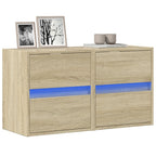 Meuble TV avec Lumière LED Effet Chêne Fumé - 41 cm-Mon Meuble TV-Chêne sonoma-41 cm-2-48