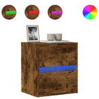 Meuble TV avec Lumière LED Effet Chêne Fumé - 41 cm-Mon Meuble TV-Noir-100 cm-1-2