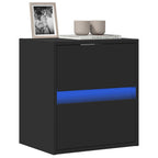 Meuble TV avec Lumière LED Effet Chêne Fumé - 41 cm-Mon Meuble TV-Noir-41 cm-1-33