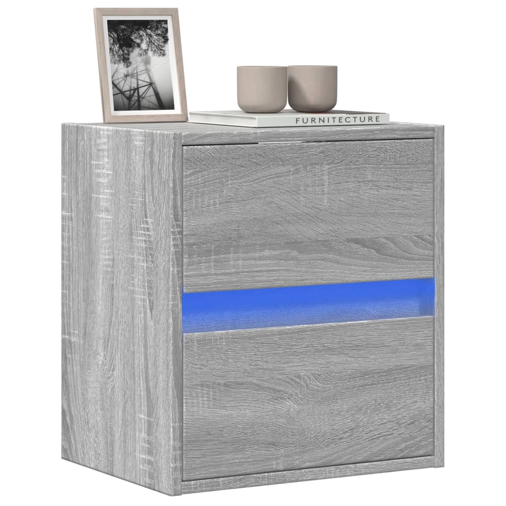 Meuble TV avec Lumière LED Effet Chêne Fumé - 41 cm-Mon Meuble TV-Sonoma gris-41 cm-1-31