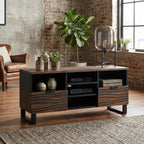 meuble-tv-bas-bois-fonce-finition-noyer-100-cm-decor
