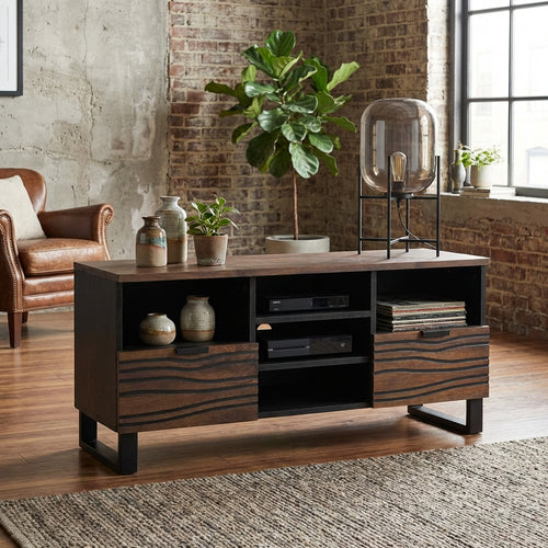 meuble-tv-bas-bois-fonce-finition-noyer-100-cm-decor