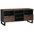 Meuble TV Bas Bois Foncé Finition Noyer - 100 cm-Mon Meuble TV-Noyer-1