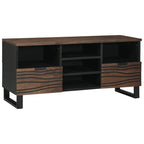 Meuble TV Bas Bois Foncé Finition Noyer - 100 cm-Mon Meuble TV-Noyer-1