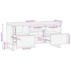 Meuble TV Bas Bois Foncé Finition Noyer - 100 cm-Mon Meuble TV-Noyer-11