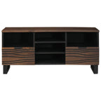 Meuble TV Bas Bois Foncé Finition Noyer - 100 cm-Mon Meuble TV-Noyer-3