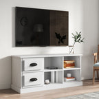 Meuble TV Bas Design Effet Chêne Sonoma - 102 cm-Mon Meuble TV-Blanc-102 cm-1-13