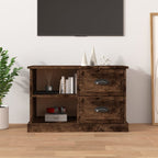 Meuble TV Bas Design Effet Chêne Sonoma - 102 cm-Mon Meuble TV-Chêne fumé-73 cm-1-17
